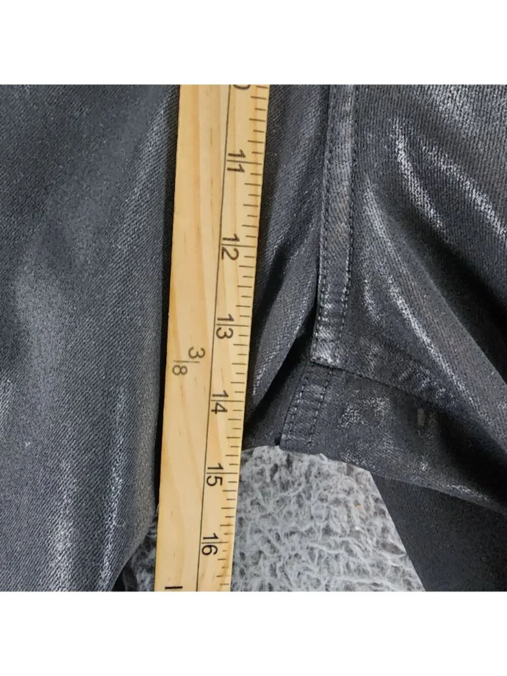 7 For All Mankind Pants Womens 18 Jen 7 Coated Black Ankle Straight *NWT*